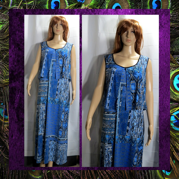 Kim Rogers Dresses & Skirts - Blue Silky Long Maxi Dress #DRSS-042 Kim Rogers Dresses & Skirts - Blue Silky Long Maxi Dress #DRSS-042
